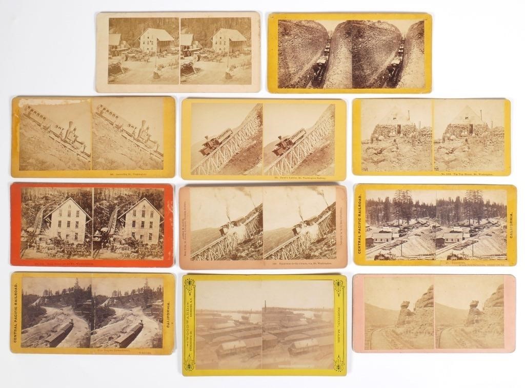 (11) 19TH C PHOTO STEREOVIEW CARDSEleven