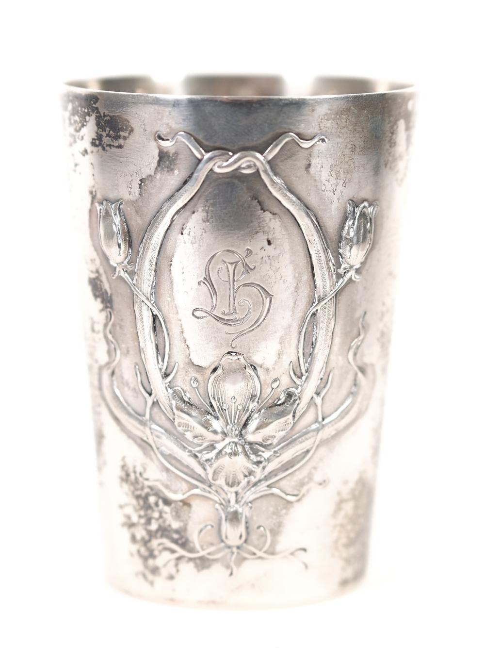 GERMAN ART NOUVEAU .800 SILVER CUP ED.