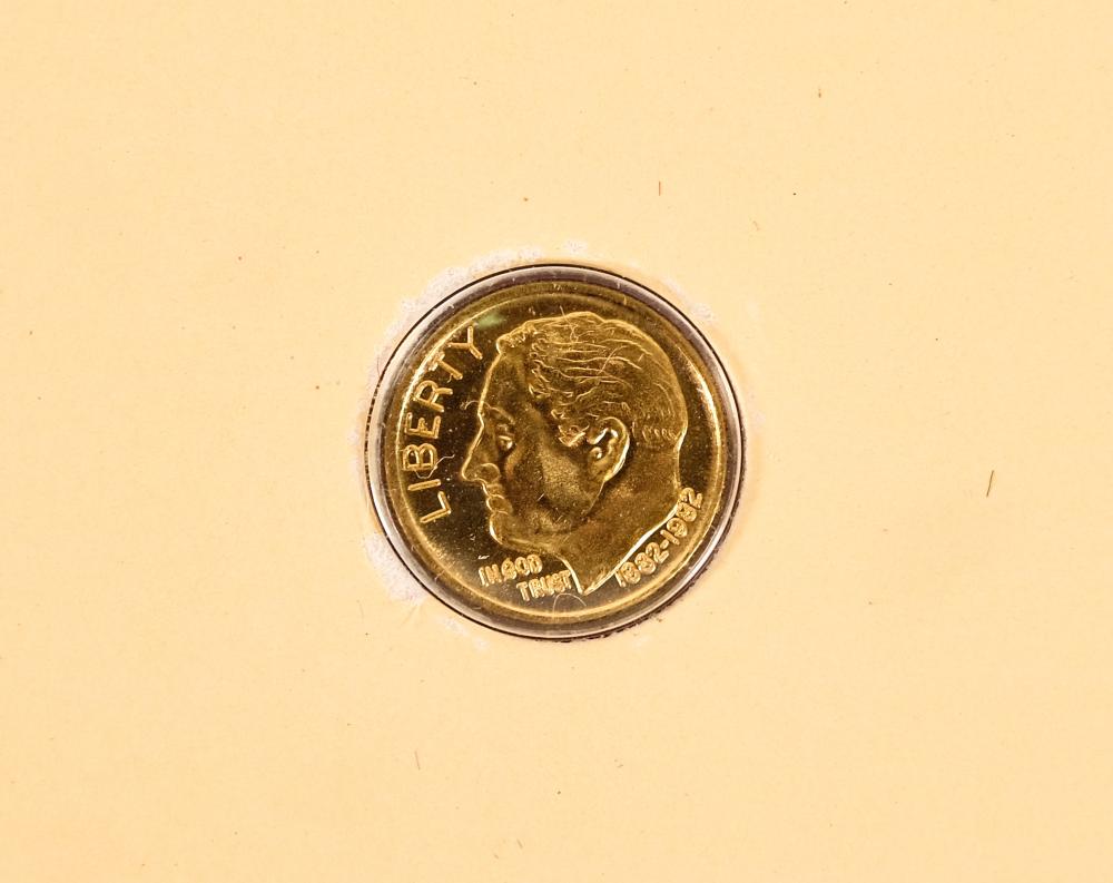 24K MINIATURE COMMEMORATIVE ROOSEVELT