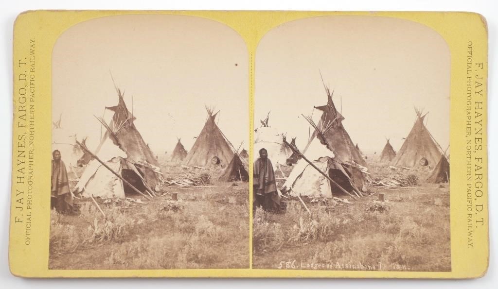 1870S PHOTO STEREOVIEW INDIAN LODGEThis