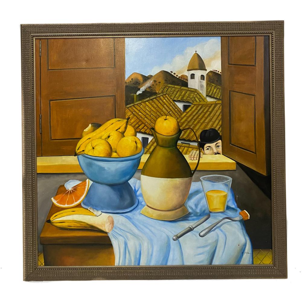 AFTER BOTERO, STILL LIFE IN FRONT