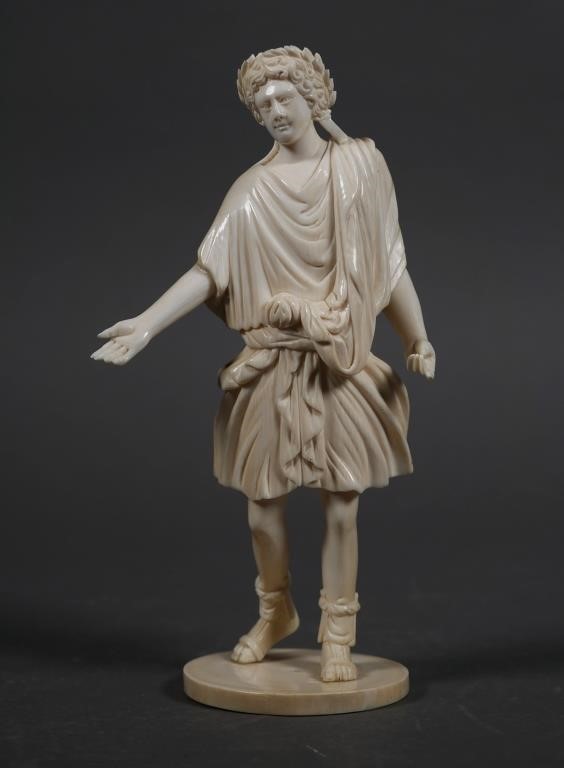 OLD CONTINENTAL IVORY CAESAR STATUEAntique 365b53