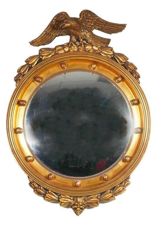 AMERICAN FEDERAL STYLE CONVEX MIRRORAntique