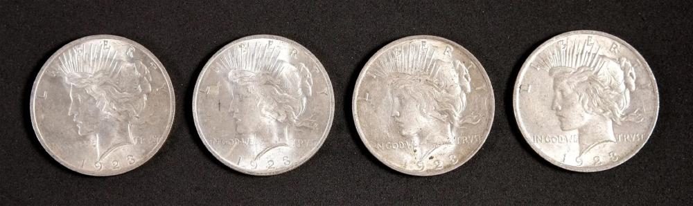 GROUP FOUR 1923 PEACE DOLLARSGrouping 365baf