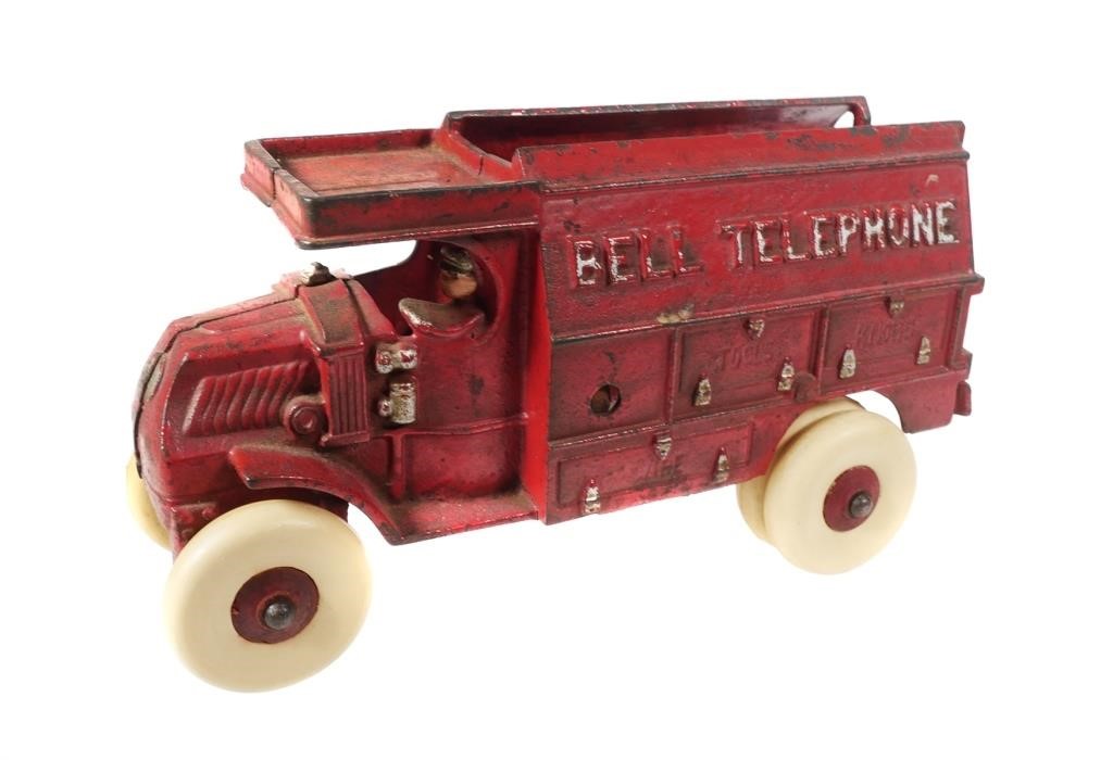 HUBLEY CAST IRON RED BELL TELEPHONE