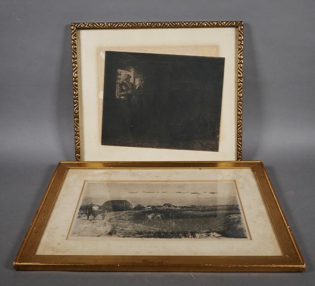 (2) ETCHINGS, PAUL BLOCH, CIRCA