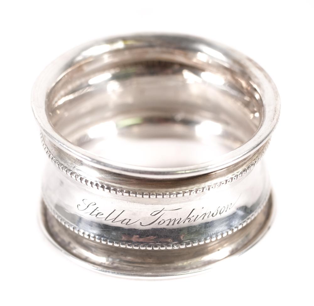 BIRMINGHAM STERLING SILVER NAPKIN RING