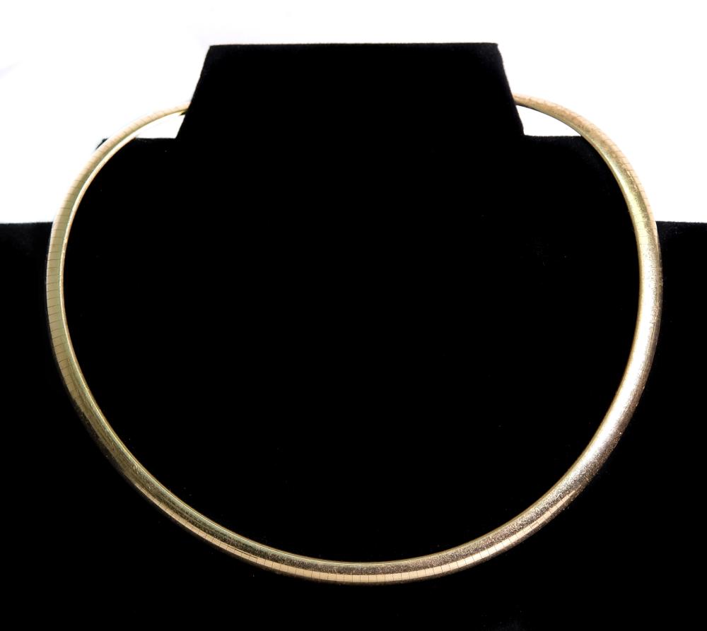 14K YELLOW GOLD 6.5MM DOMED OMEGA