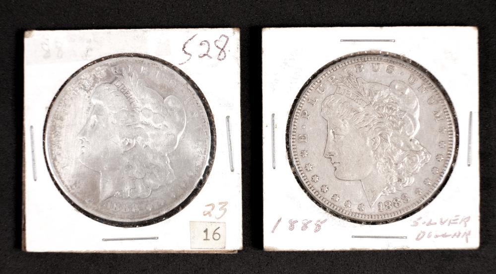 GROUP TWO 1888 MORGAN SILVER DOLLARSGrouping 365c41