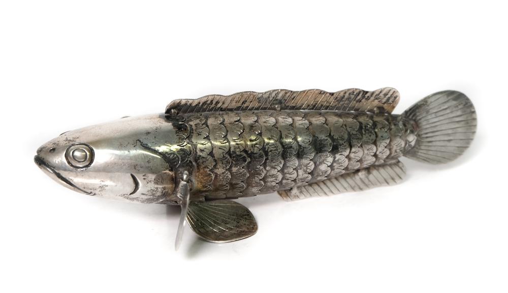 TAXCO SILVER ARTICULATED FISH  365ca3