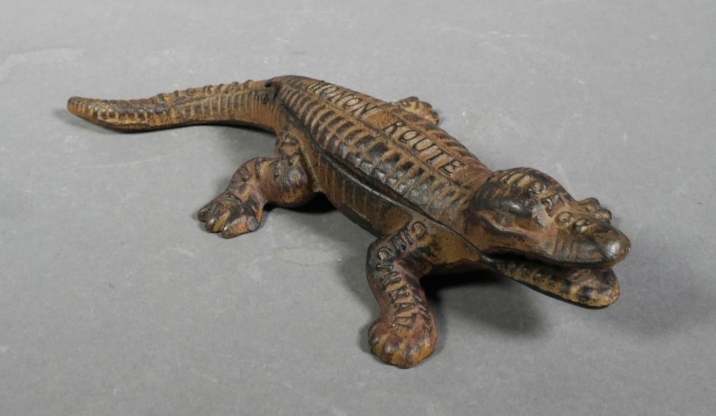 FLORIDA RAILROAD CAST IRON ALLIGATOR