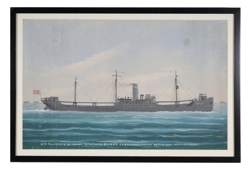JOE SELBY WATERCOLOR USS PENSACOLAWatercolor 365ca5