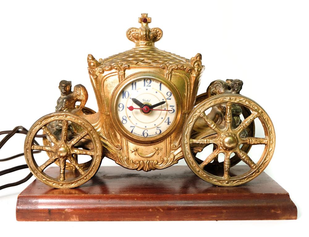 UNITED CLOCK CORP FIGURAL CARRIAGE 365cb5