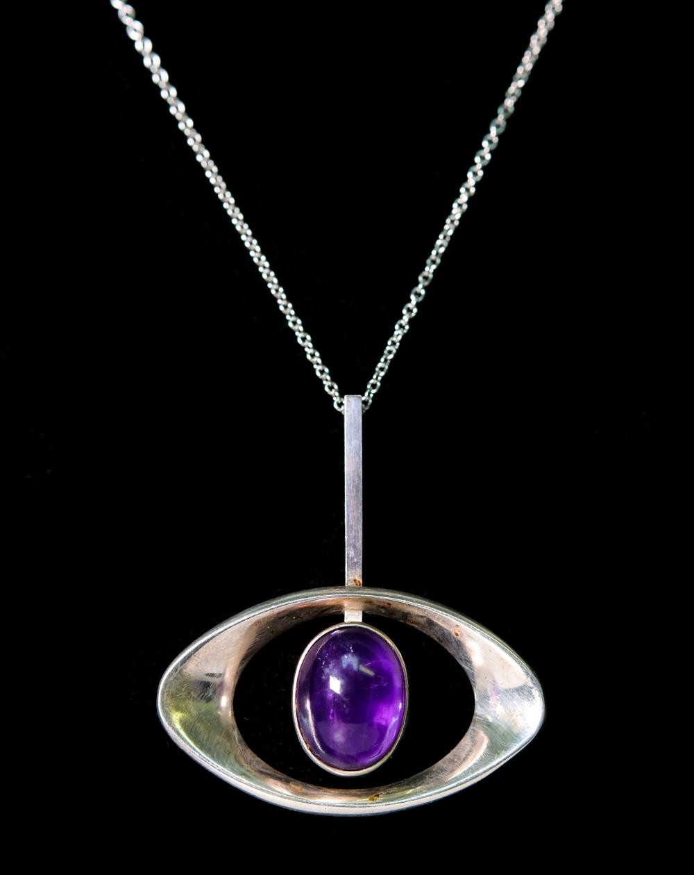 N E FROM MODERNIST STERLING AMETHYST 365ccc