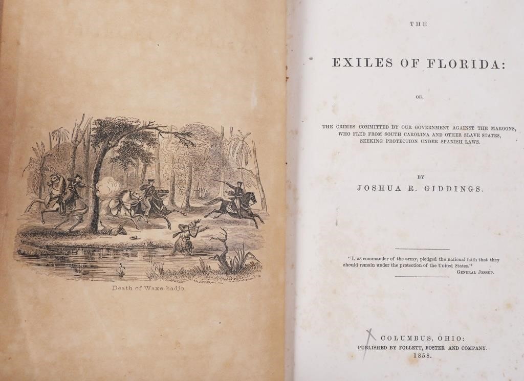 EXILES OF FLORIDA, SLAVERY, 1858Exiles