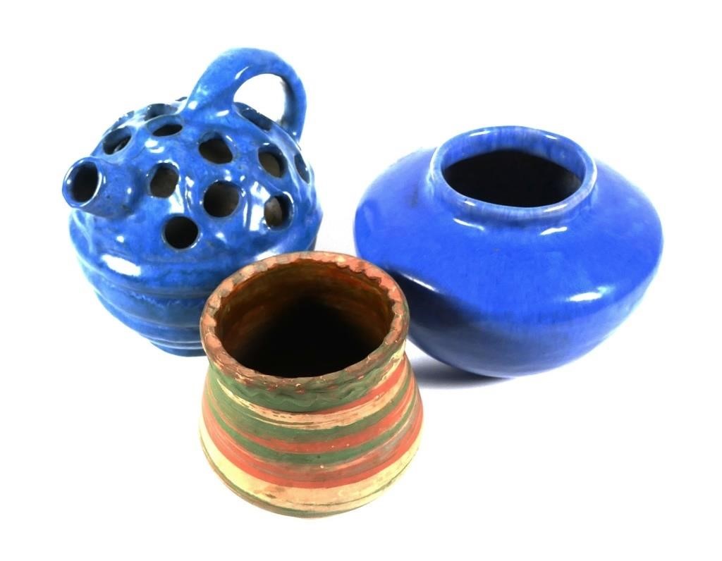 SILVER SPRINGS POTTERY, 3 VESSELSThree
