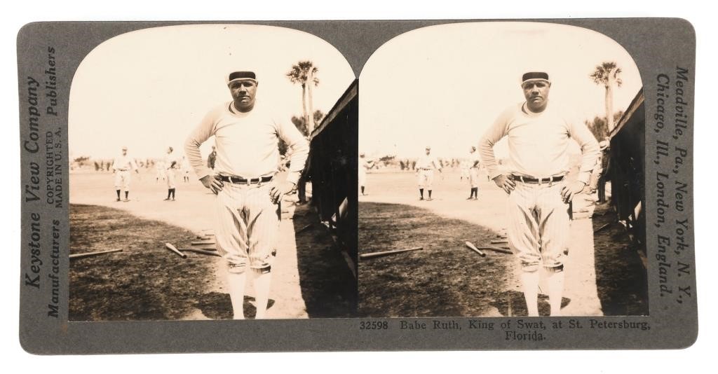 BABE RUTH IN ST. PETERSBURG, STEREOVIEWWell-done