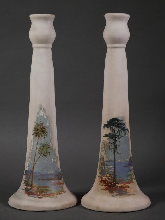 FLORIDA POTTERY CANDLESTICK HOLDERS  365d64