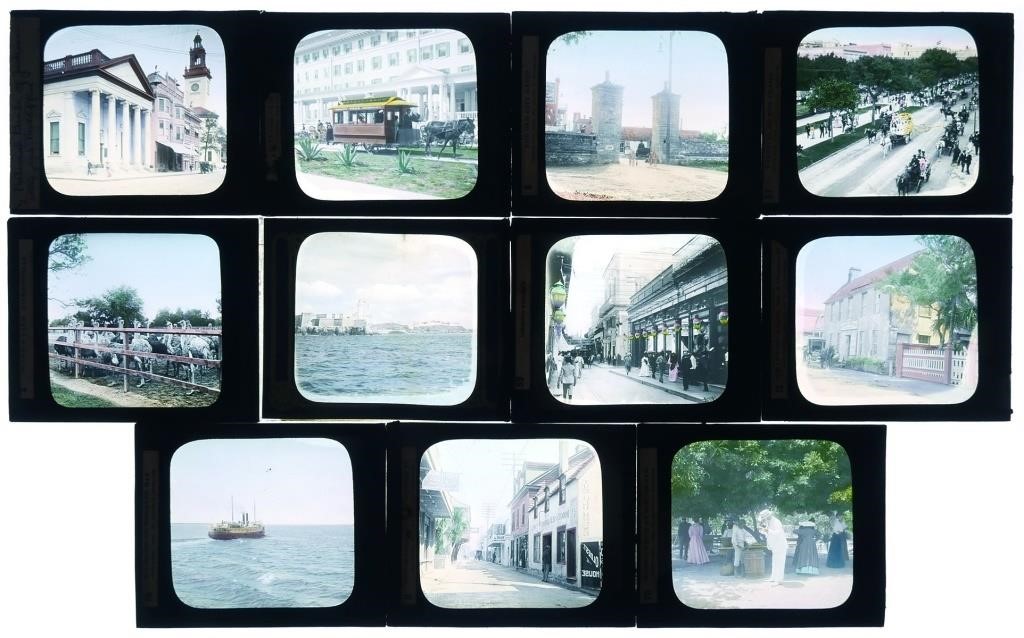 COLOR PHOTO GLASS LANTERN SLIDES