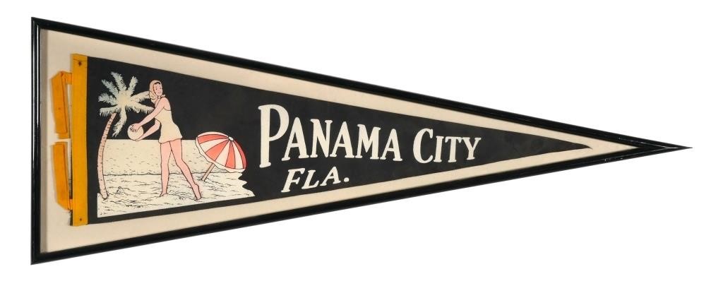 PANAMA CITY FRAMED FELT PENNANT,