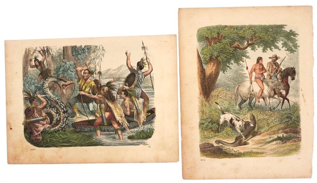 COLORED ENGRAVINGS, NATIVE AMERICANS