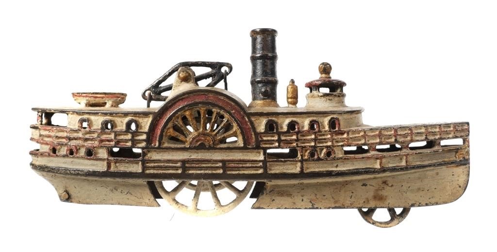 CAST IRON RIVER PADDLE BOAT STEAM 365df2