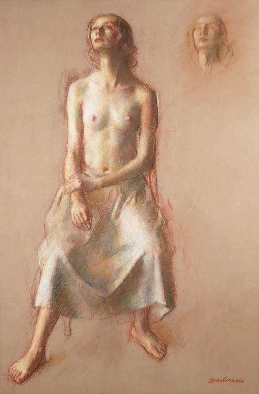 ROBERT BRACKMAN PASTEL FIGURE 365e0f