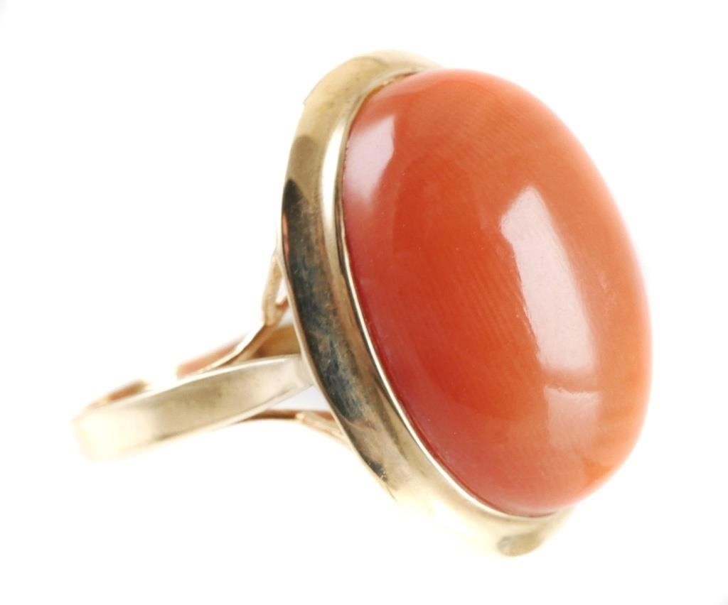 14K YELLOW GOLD CORAL RING14K yellow 365ead