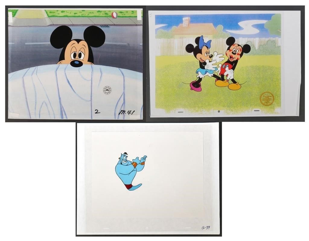 (3) DISNEY ANIMATION CELS MICKEY MOUSE,