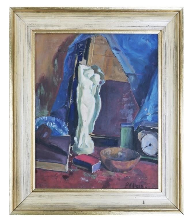 PIERRE VILLAIN STILL LIFE OIL 365f09