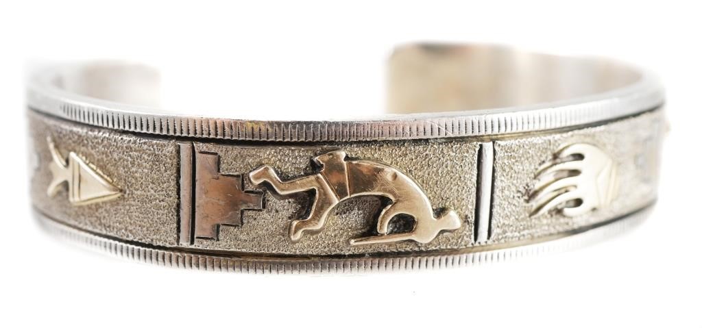 LEE BENNETT NAVAJO STERLING 14K