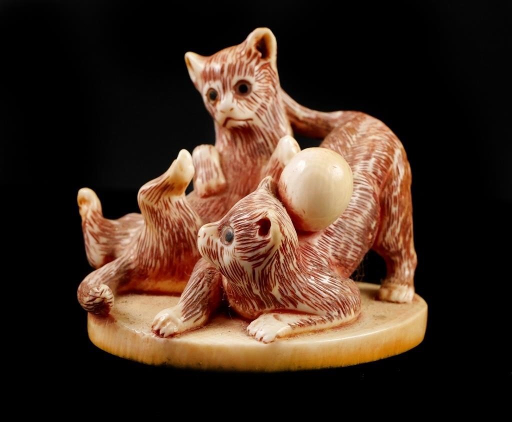 JAPANESE MAMMOTH IVORY CARVING
