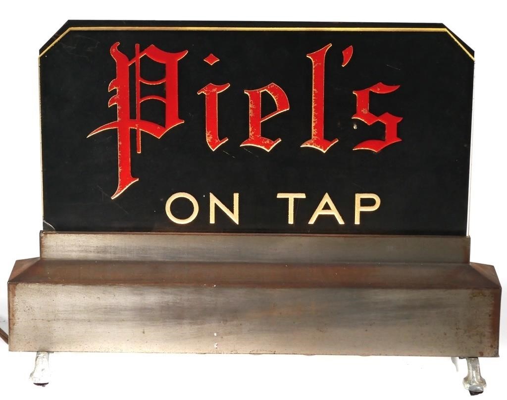 BREWERIANA, PIEL'S BEER LIGHTED