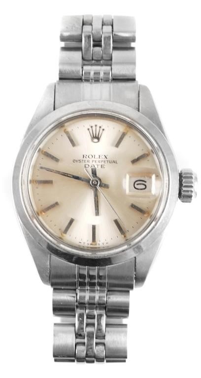 ROLEX STAINLESS OYSTER DATE LADIES