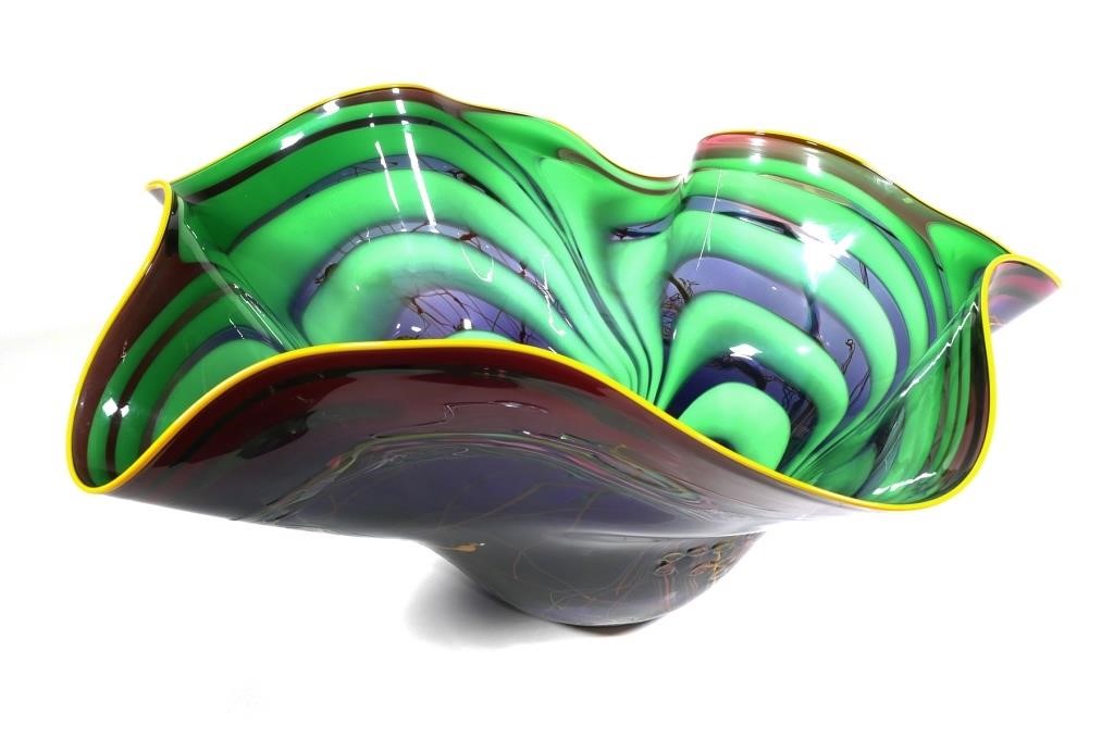 DUTCH SCHULZE, LARGE BLOWN GLASS