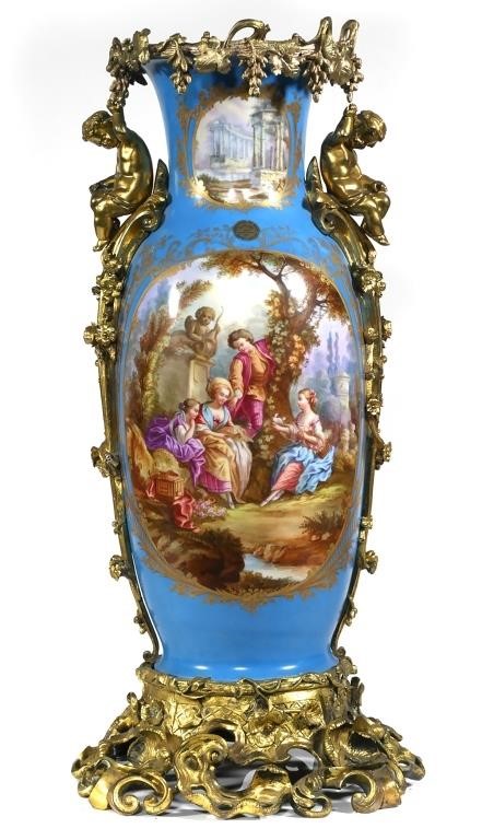 MASSIVE SEVRES PORCELAIN ORMOLU