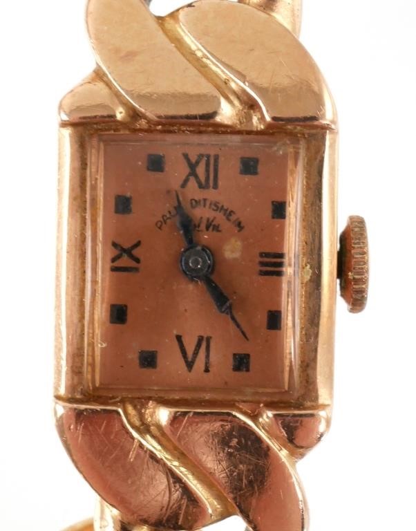 VINTAGE 14K ROSE GOLD LADIES WATCHPaul 366019