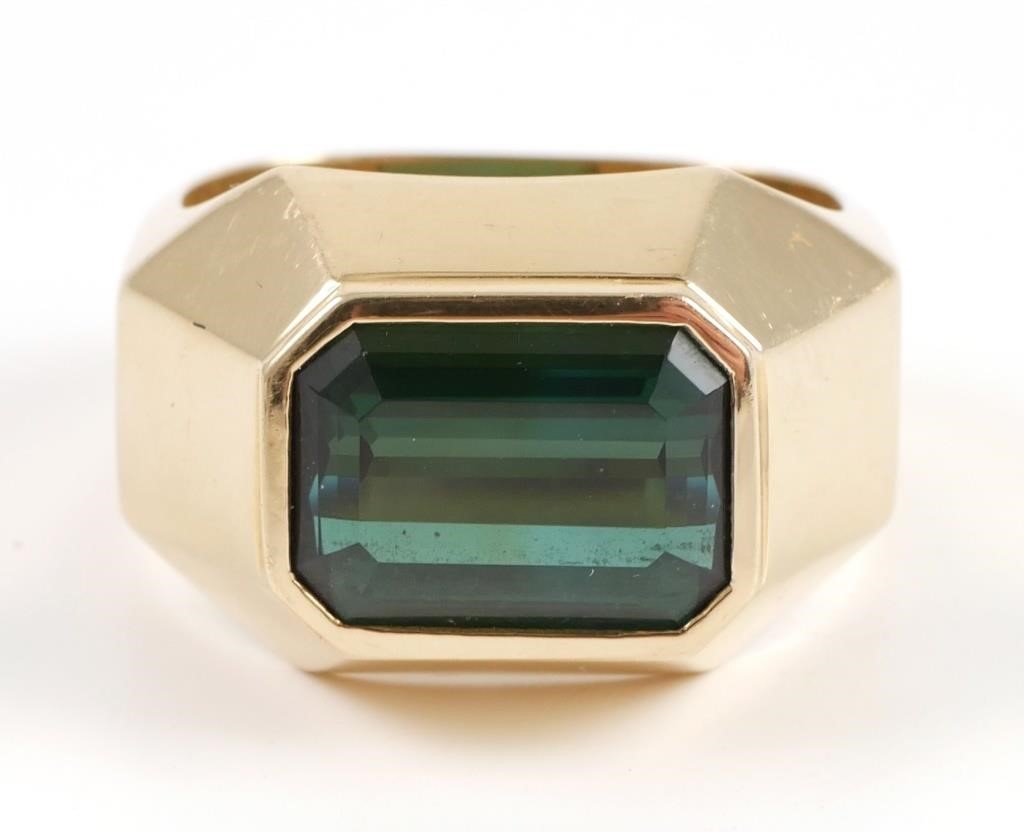 14K TOURMALINE MEN'S RING14K yellow