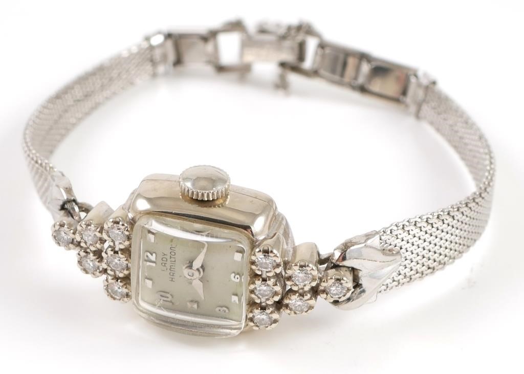 14K DIAMOND LADY HAMILTON WRISTWATCH14K 366038