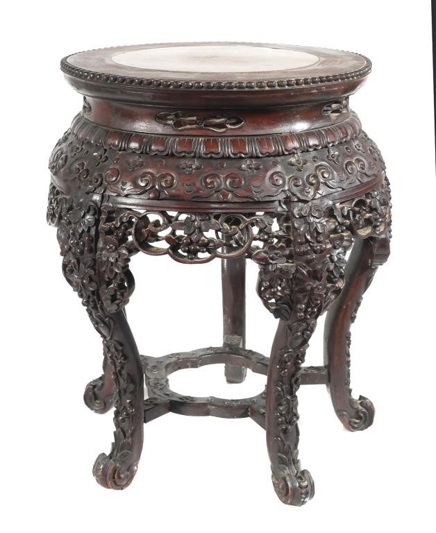 CHINESE CARVED WOODEN TABLE W/