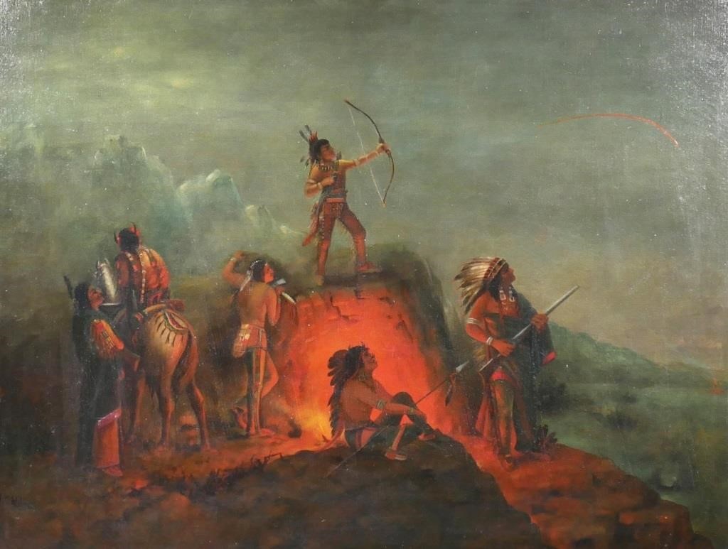 19TH C PAINTING NATIVE AMERICAN 36603f