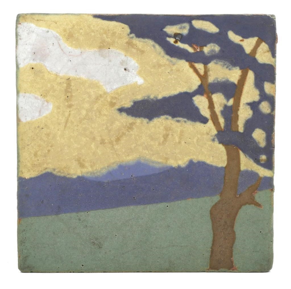 ARTS & CRAFTS PERIOD LANDSCAPE TILE,