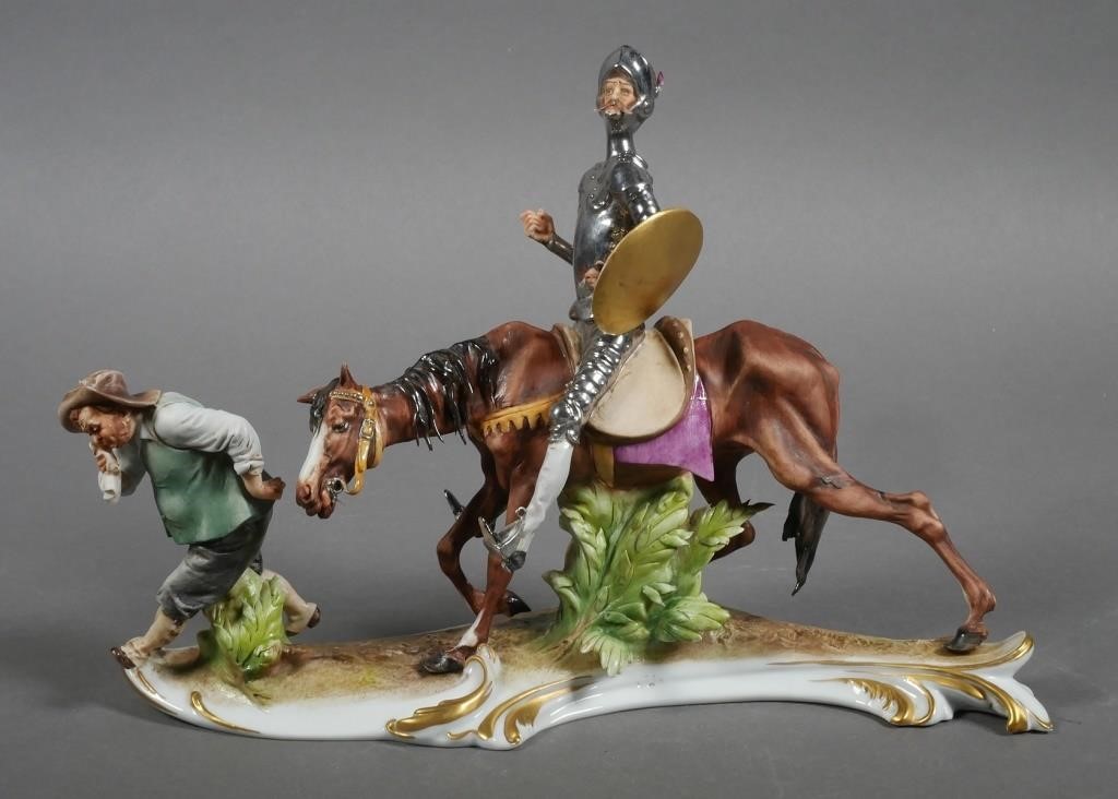 GIUSEPPE CAPPE, CAPODIMONTE DON QUIXOTEPorcelain