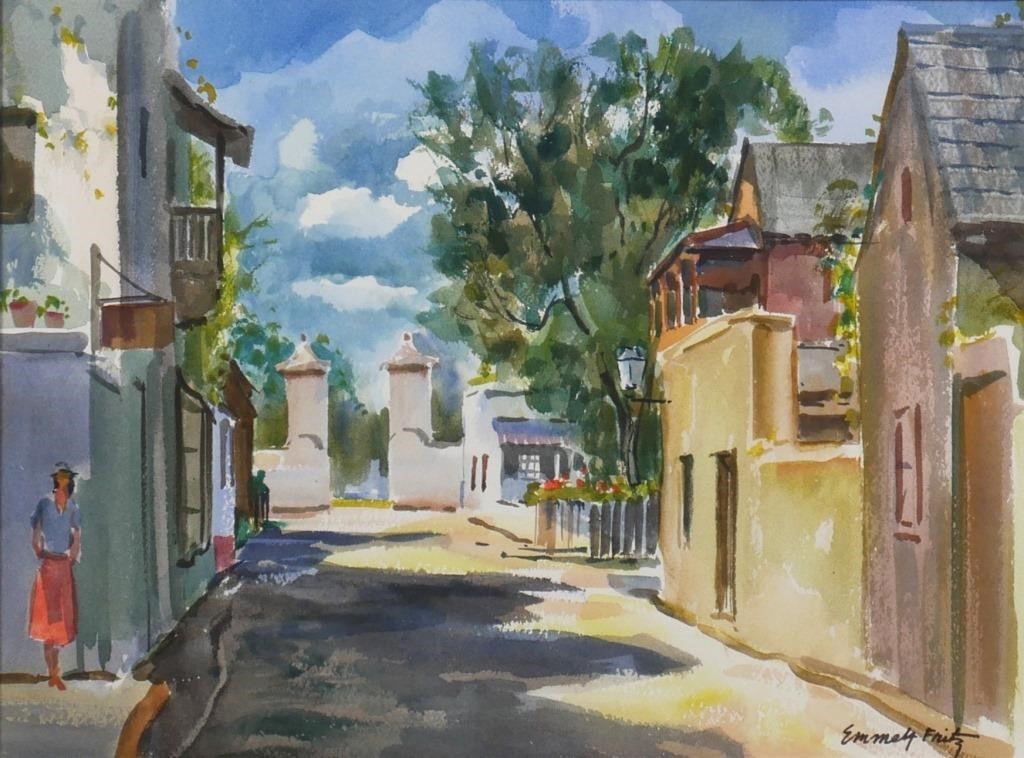 EMMETT FRITZ, WATERCOLOR, STREET