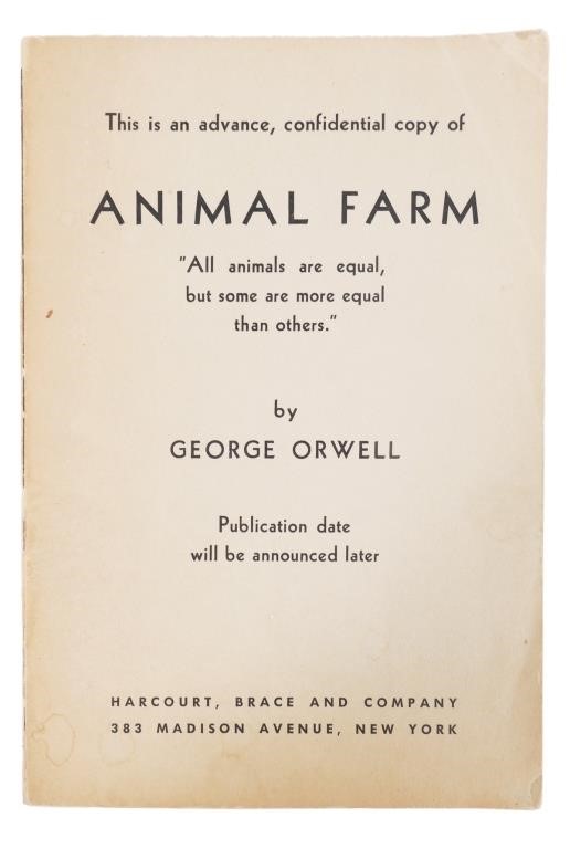 ANIMAL FARM, GEORGE ORWELL, ADVANCE