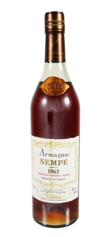 1963 ARMAGNAC SEMPE SEALED BOTTLE1963 366105