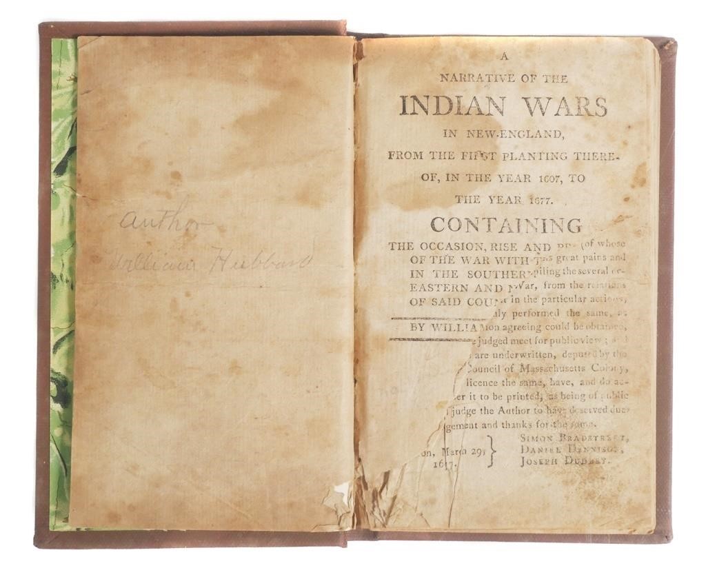 CIRCA 1800 INDIAN WARS OF NEW ENGLAND 366106