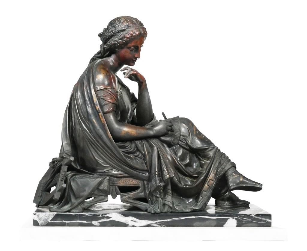 MOREAU, BRONZE SCULPTURE OF A WOMANFrench