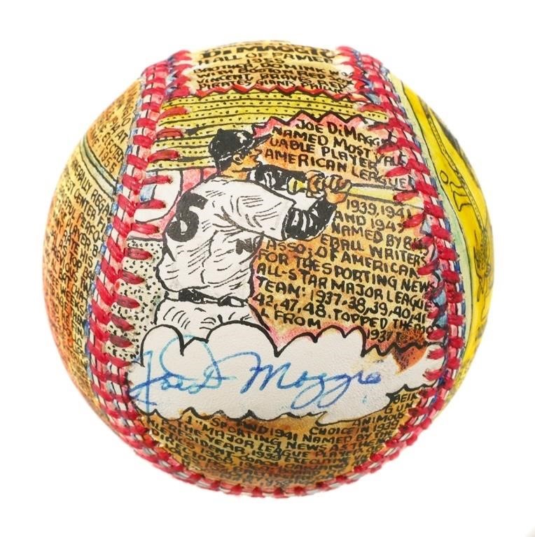 GEORGE SOSNAK JOE DIMAGGIO SIGNED BASEBALLOriginal