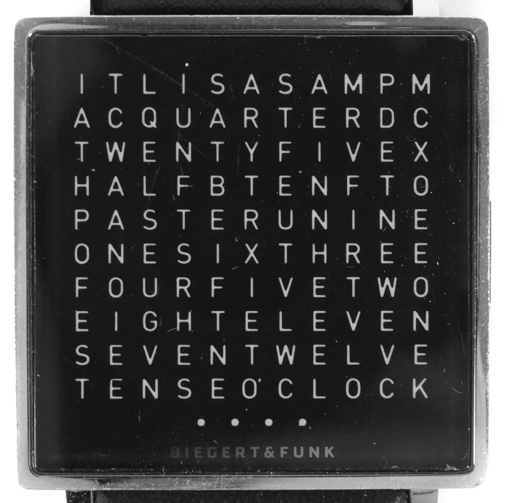 BIEGERT FUNK QLOCKTWO MENS WATCH Qlock 36614d